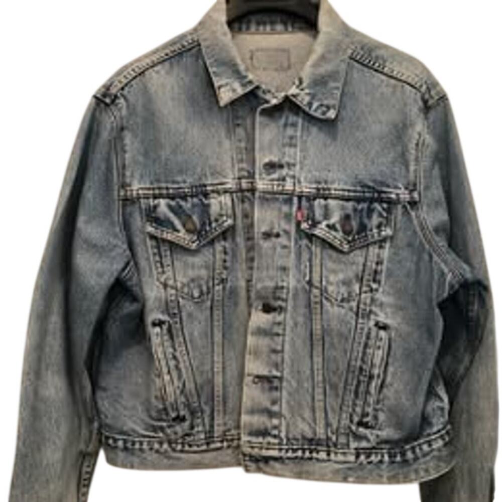 VTG 80s Levi's Type 3 Denim Trucker Jacket 4-Pocket Stonewash Med/Large